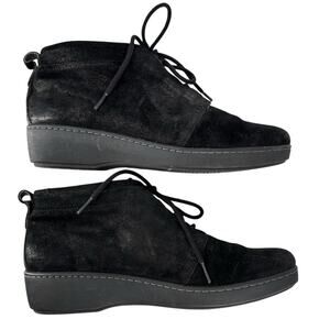 Dansko Ellen Burnished Suede Ankle Boots Size 41 Black Comfort